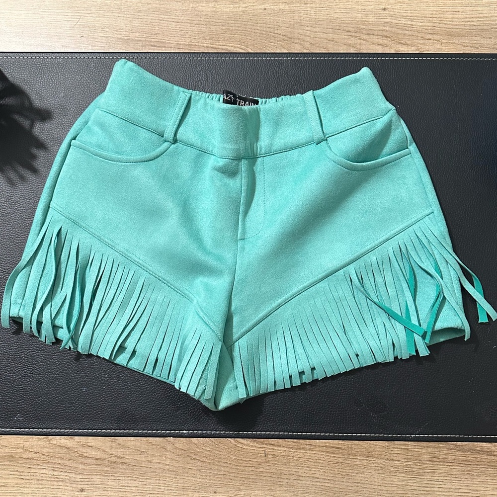 Crazy Train fringe shorts